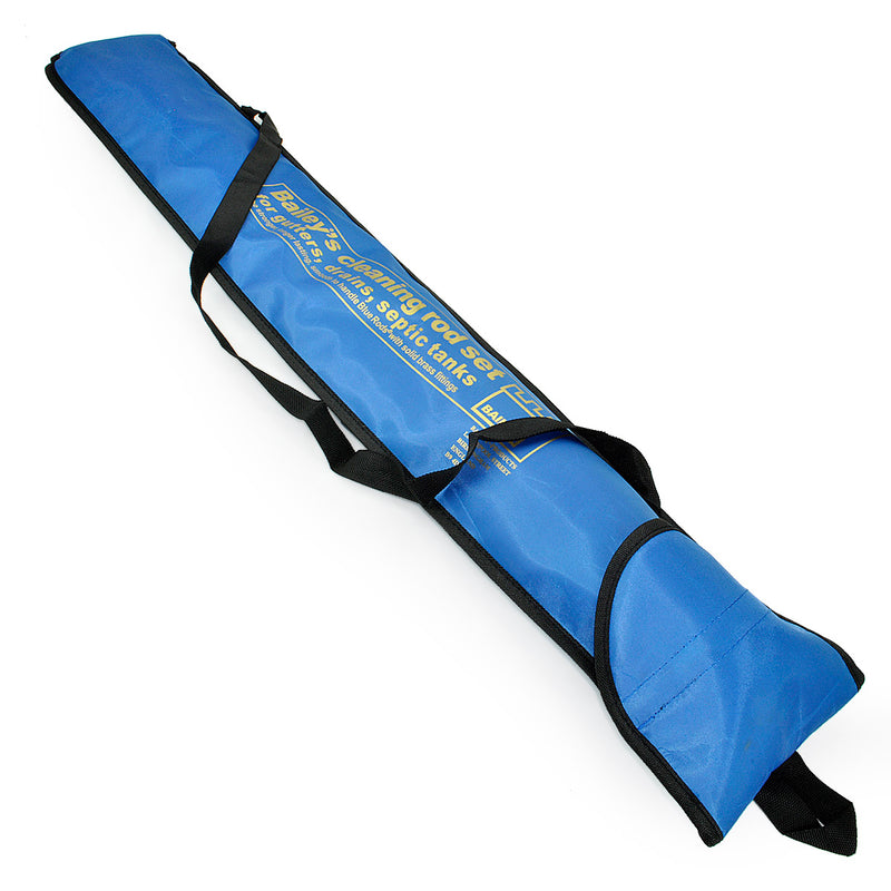 New Industrial Bailey 30ft Drain Rod Set Kit Plunger Worm Cleaning Rods & Bag