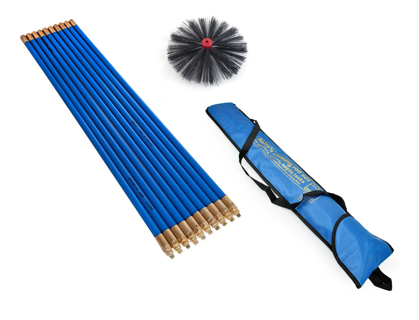 Bailey Lockfast Chimney Rod & Brush Sweep Sweeping Rod Set 10 Rods & 1 ...